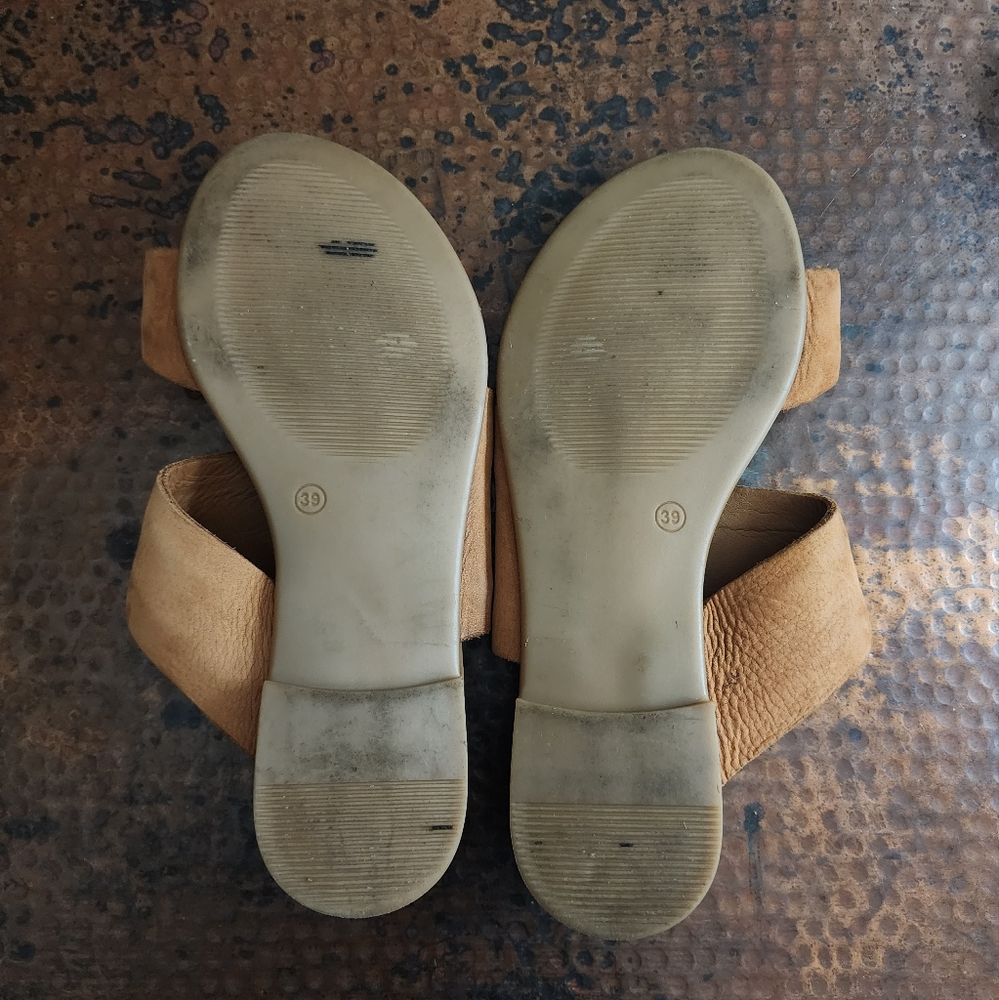 Miz Mooz Tan Leather Sandals - Picture 13 of 13
